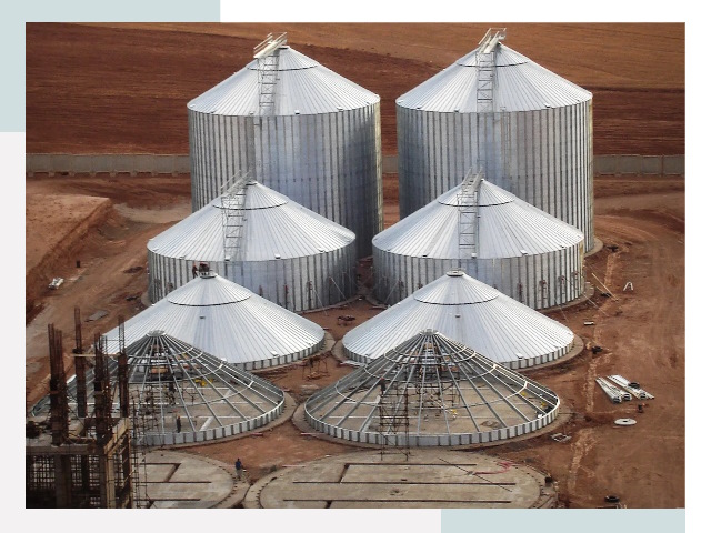 Строительство зерновых силосов в Советской Гавани