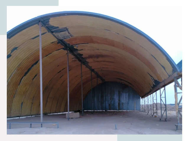 Реконструкция ангаров в Советской Гавани