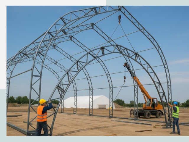 Монтаж ангаров в Советской Гавани от 623 руб. - Надежно и быстро